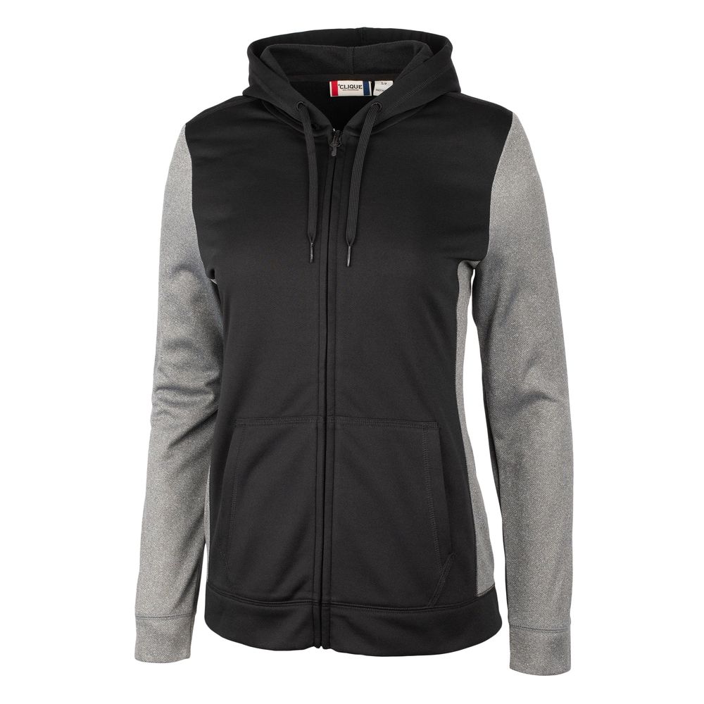 NWT Clique Black Helsa Sport Colorblock Lady Full Zip